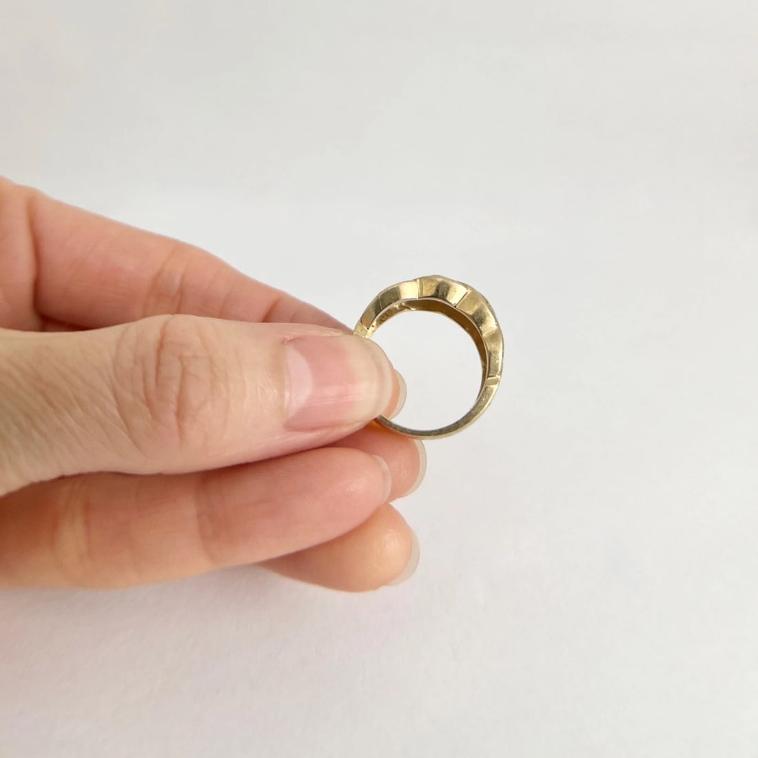 Estate Channel Set Diamond Woven Braided Ring 14K Yellow Gold, 5.99 Grams - 6