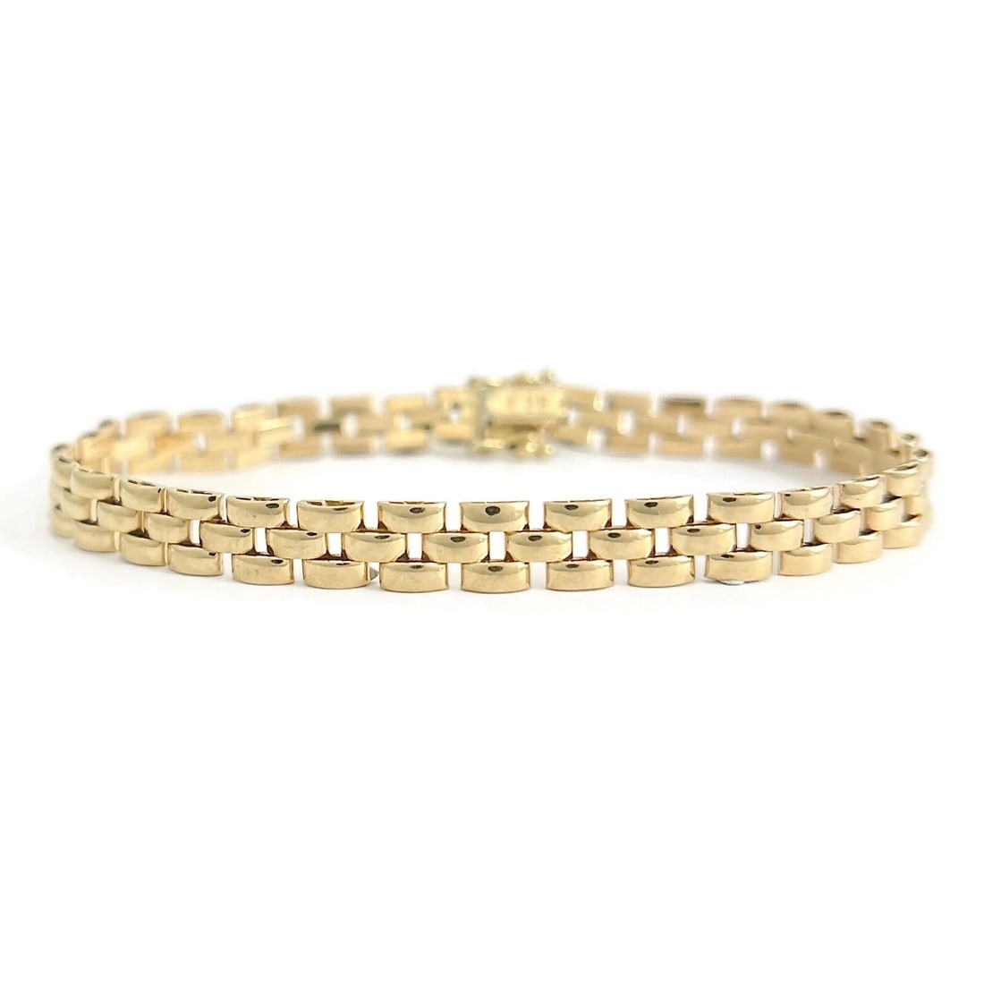 Italian Panther Chain Link Bracelet 14K Yellow Gold, 7.5 Inches, 10.55 Grams: Italian Panther Chain Link Bracelet 14K Yellow Gold, 7.5 Inches, 10.55 Grams This is such a beautiful bracelet! Please let us know if you have any questions. Metal: 14K yellow gold Weight: 10.55 grams