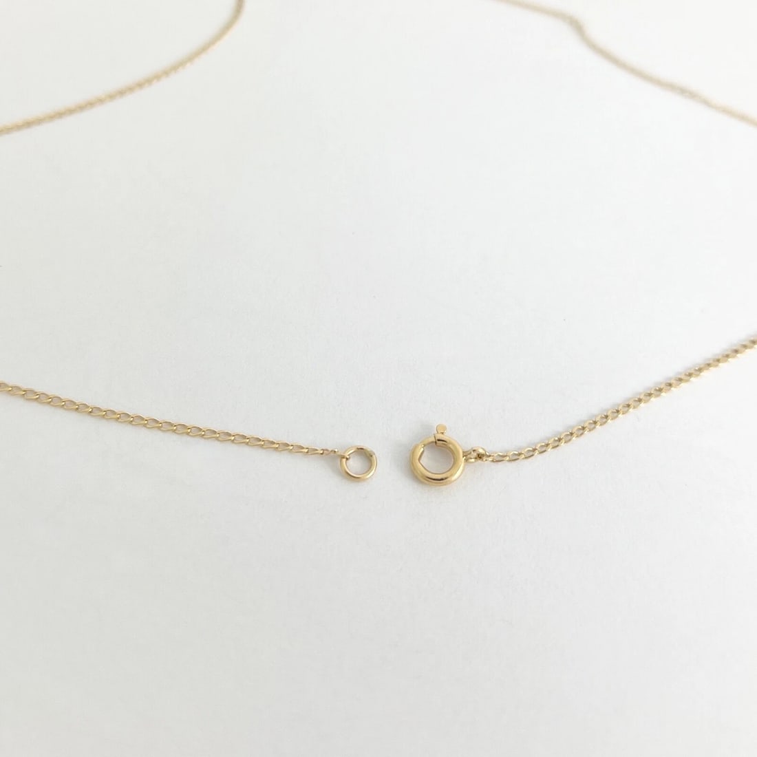 Thin Curb Chain Necklace 14K Yellow Gold, 17.5 Inches, 1.2 mm, 1.19 Grams - 7