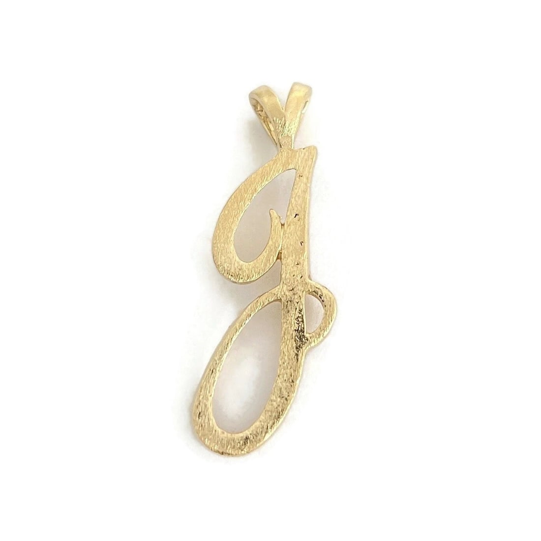 Estate Letter J Initial Pendant Charm 12K Yellow Gold, 1.97 Grams - 2