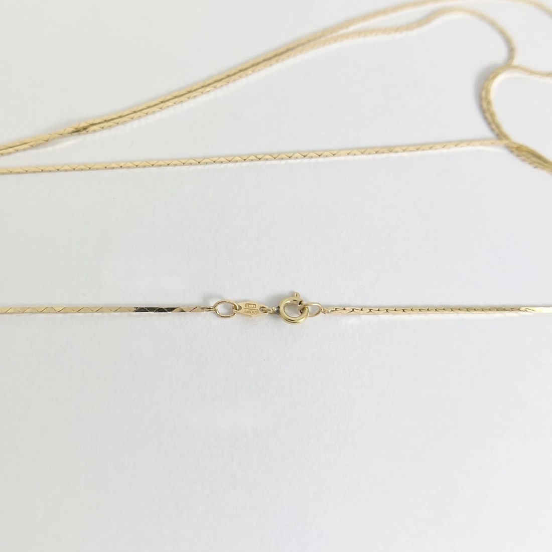 Italian Thin Multi Strand Triple Layer Chain Necklace 14K Yellow Gold, 6.23 Gram - 8