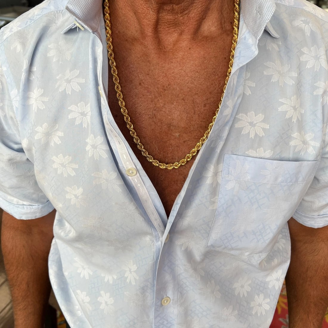 Italian Long Rope Chain Necklace 14K Yellow Gold, 30 Inches, 6.5 mm, 40.29 Grams - 5