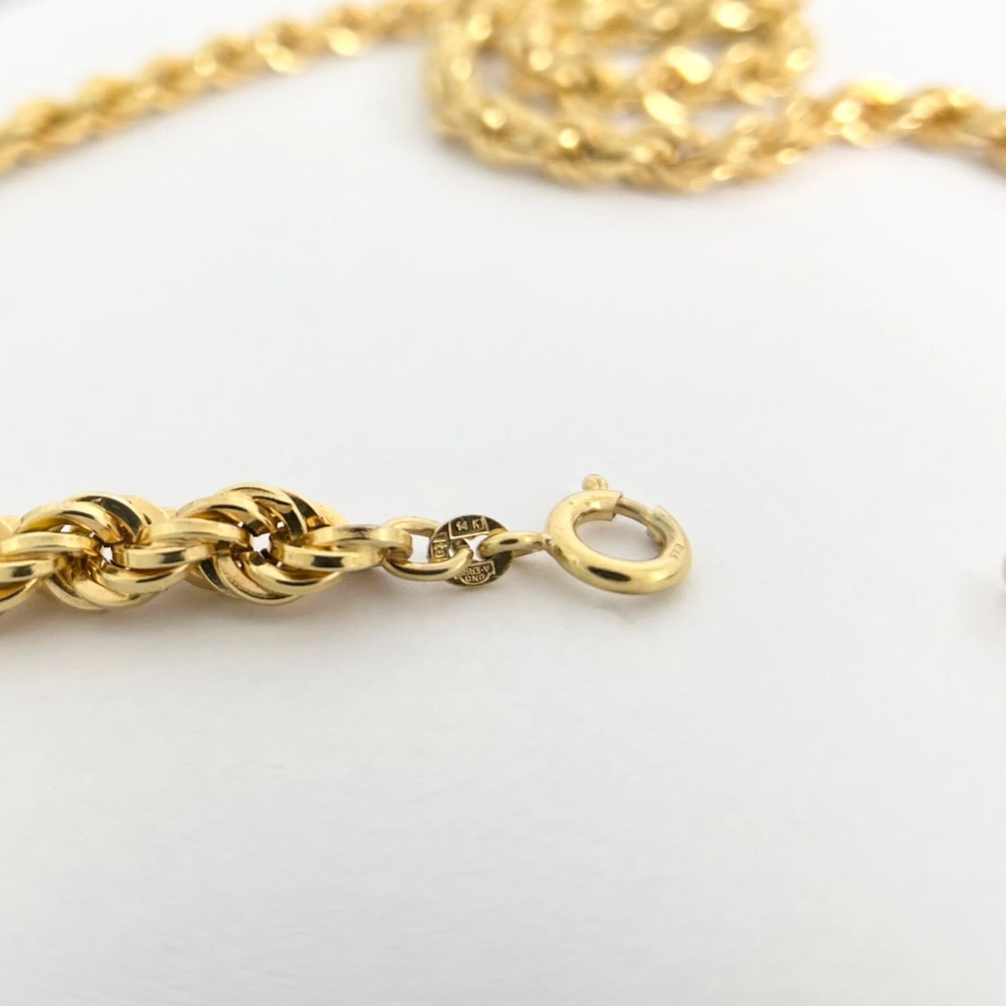 Italian Long Rope Chain Necklace 14K Yellow Gold, 30 Inches, 6.5 mm, 40.29 Grams - 8