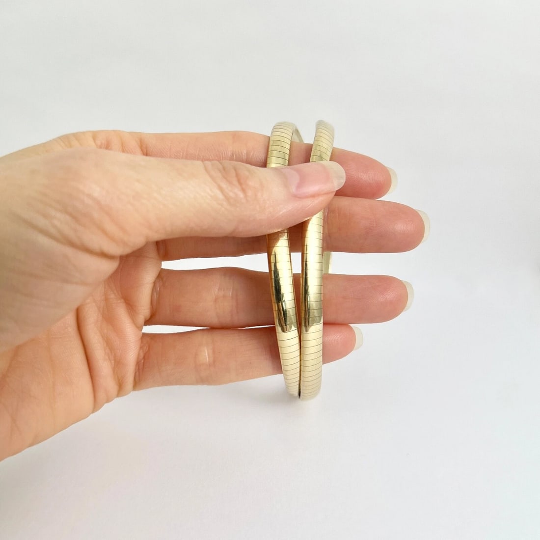 Italian Omega Chain Necklace 14K Yellow Gold, 18 Inches, 6 mm, 36.15 Grams - 4