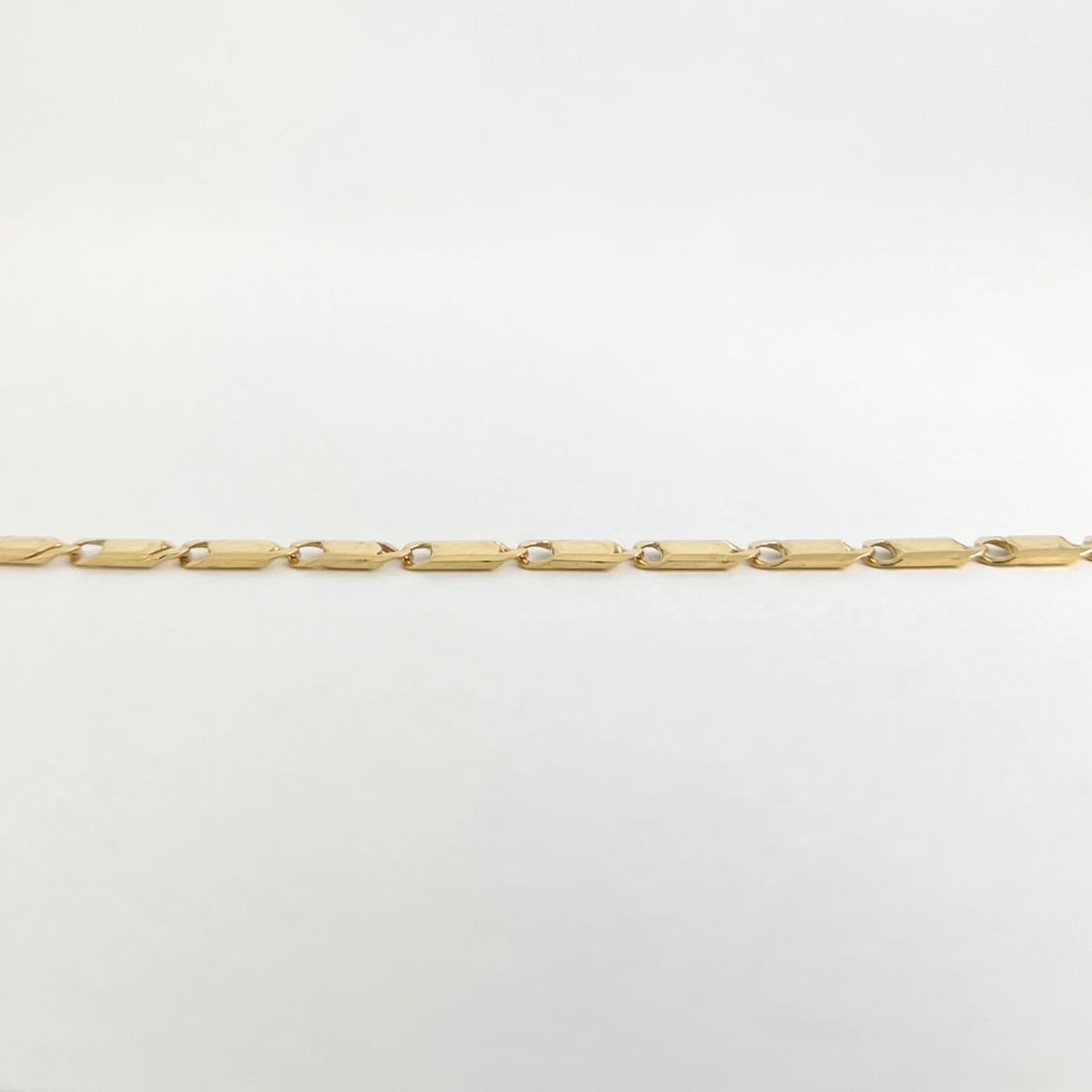 Italian Anchor Chain Link Anklet Bracelet 14K Yellow Gold, 11 Inches, 7.41 Grams - 7