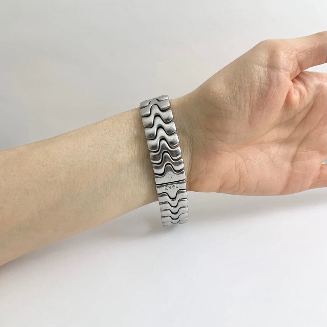 Ebel Sportwave Two-Tone Stainless Steel 18K Yellow Gold Watch, White Dial, 27 mm - 7