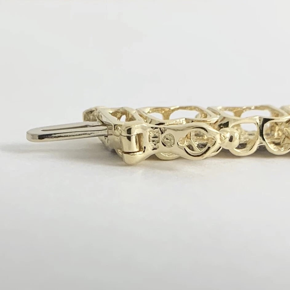 Pave Diamond Two-Tone Chevron Necklace 14K Yellow White Gold 4.10 CTW 37.71 Gram - 8