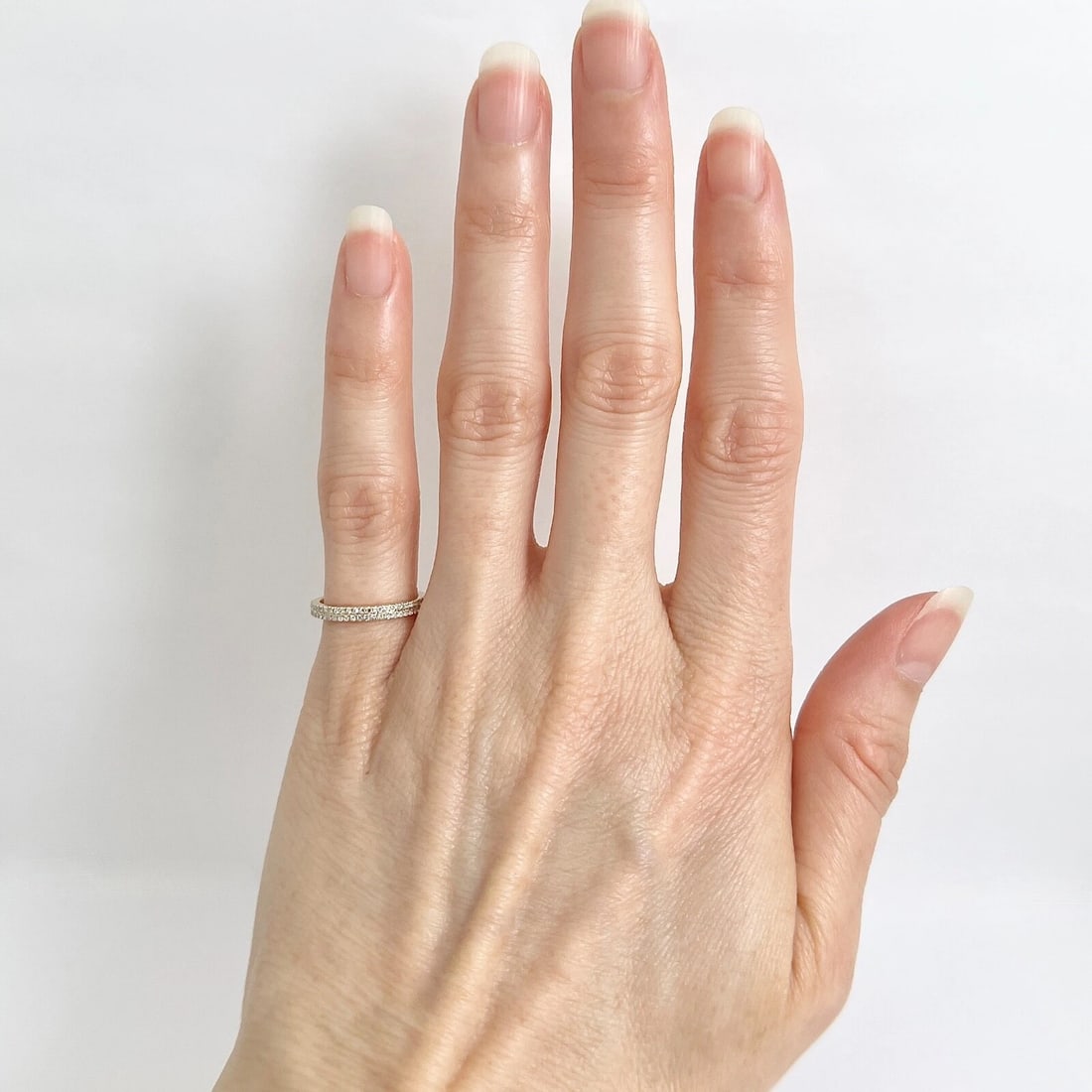 Pave Diamond Band Pinky Midi Ring 14K Yellow Gold, Size 3, .24 CTW - 3