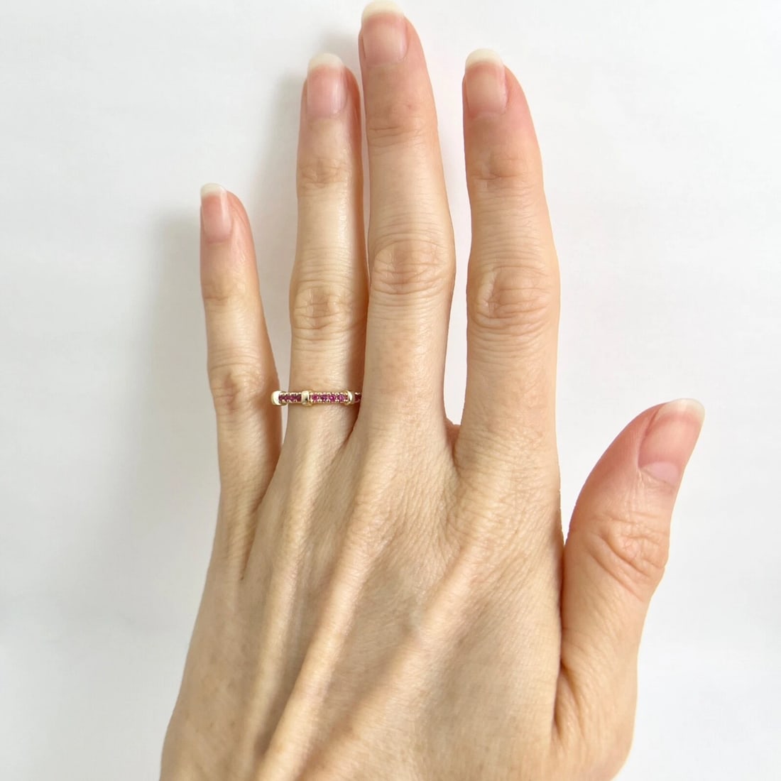 Ruby Gemstone Band Ring 14K Yellow Gold, .35 CTW - 4