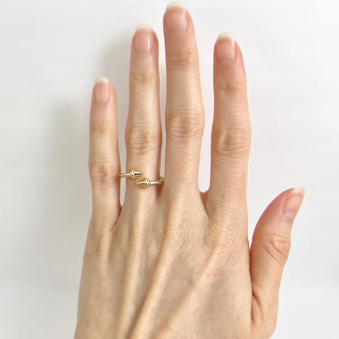 Open Spike Statement Wrap Ring 14K Yellow Gold, Size 6.5 - 3