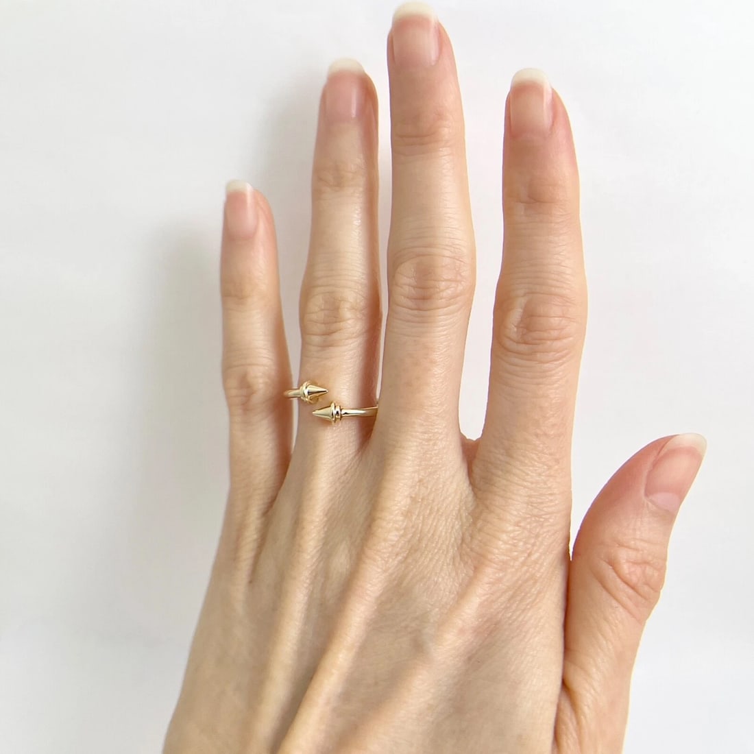 Open Spike Statement Wrap Ring 14K Yellow Gold, Size 6.5 - 4