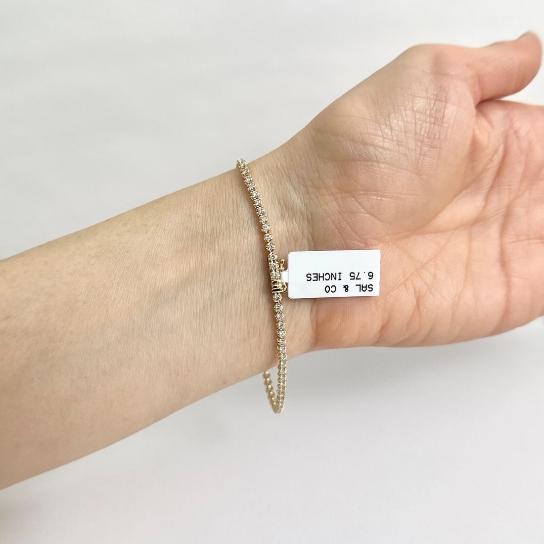 Round Diamond Buttercup-Set Tennis Bracelet 14K Yellow Gold 6.75 Inches 1.05 CTW - 6