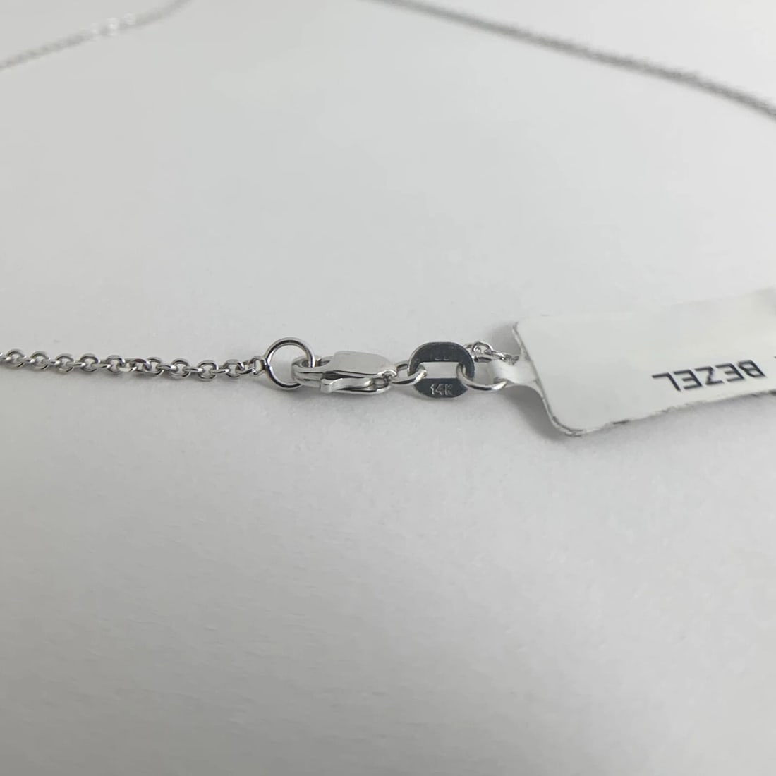 Round Solitaire Diamond Bezel Pendant Necklace 14K White Gold, .52 CT, 16 Inches - 12