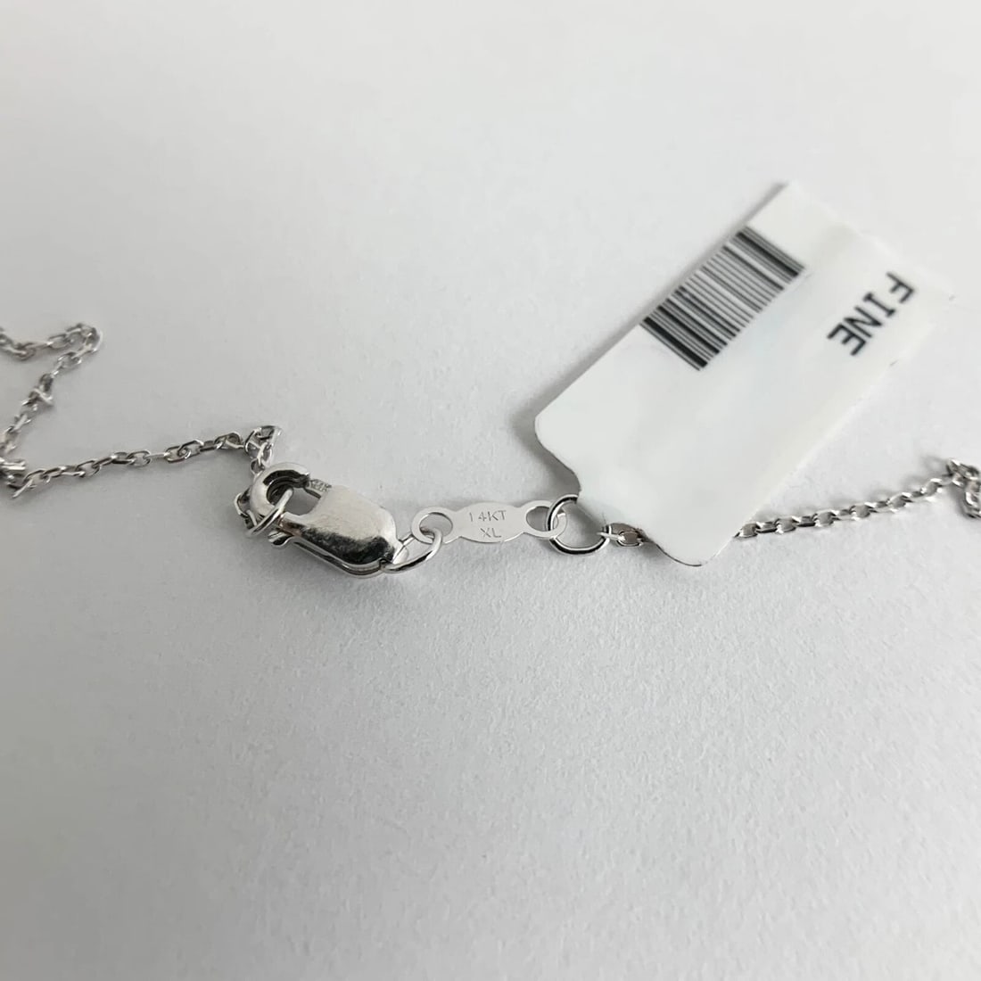 Princess Solitaire Diamond Pendant Necklace 14K White Gold, .51 CT, 16 Inches - 11