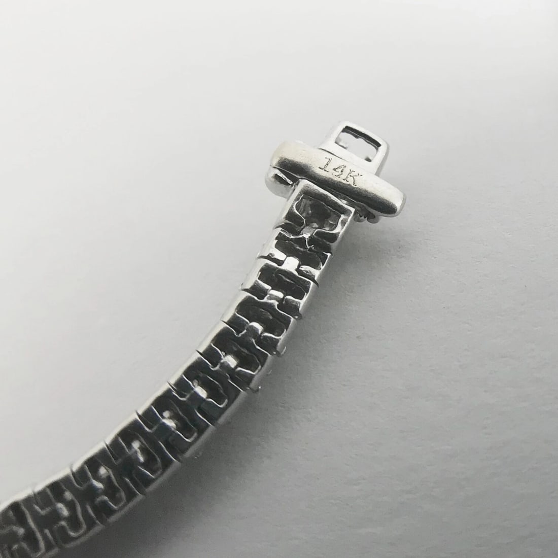 3-Sided Snake Diamond Tennis Bracelet 14K White Gold, 1.75 CTW, 10.81 Grams - 11