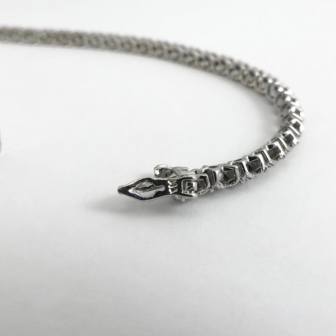 X-Link Milgrain Diamond Tennis Bracelet 14K White Gold, 7.25 Inches, .65 CTW - 11