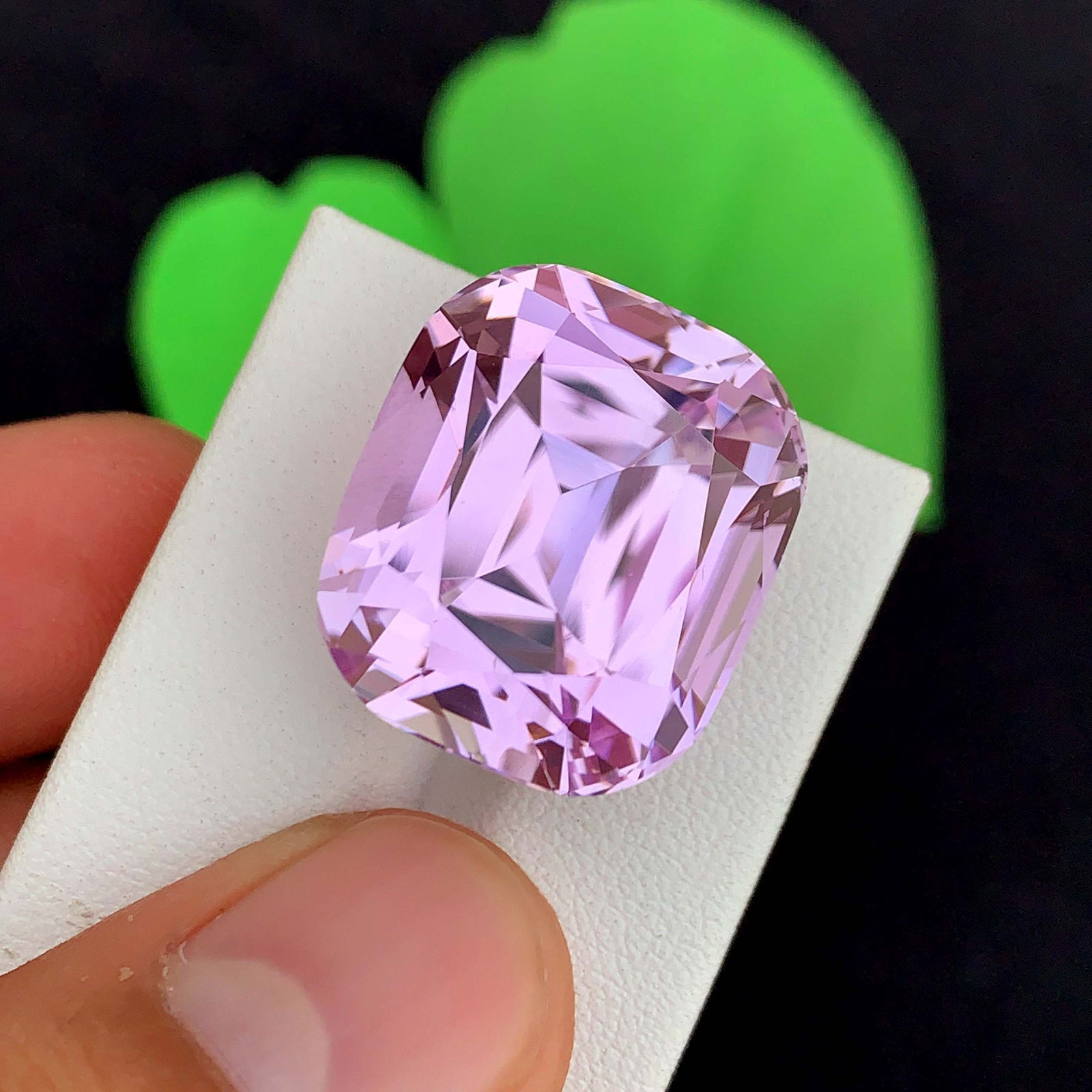 Pink Kunzite Gemstone: 52.40 Carat Faceted Cushion Cut, November Birthstone - 2