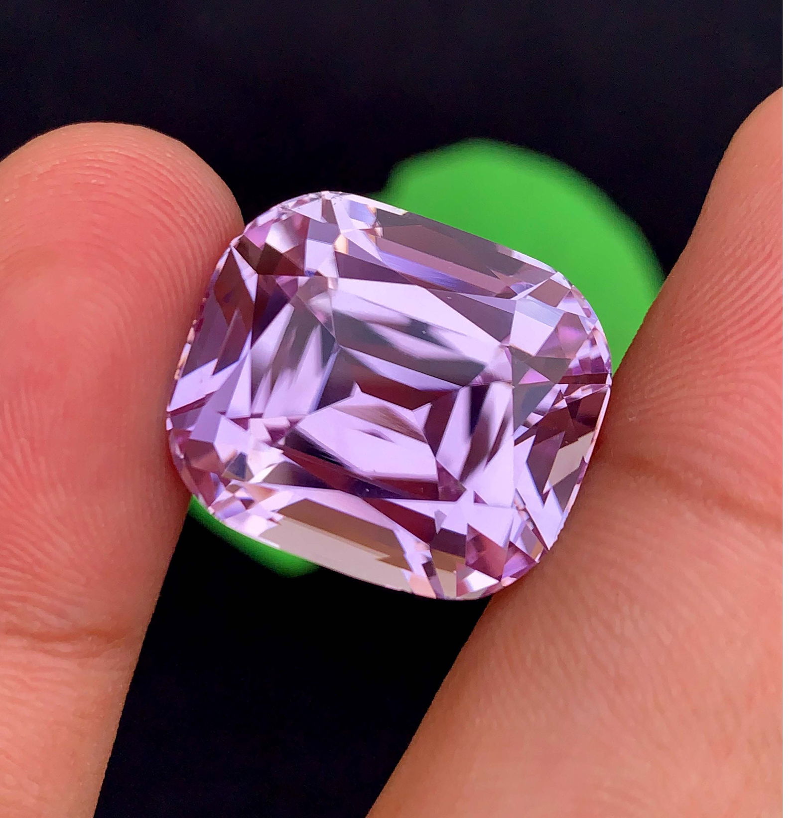 Pink Kunzite Gemstone: 52.40 Carat Faceted Cushion Cut, November Birthstone - 3