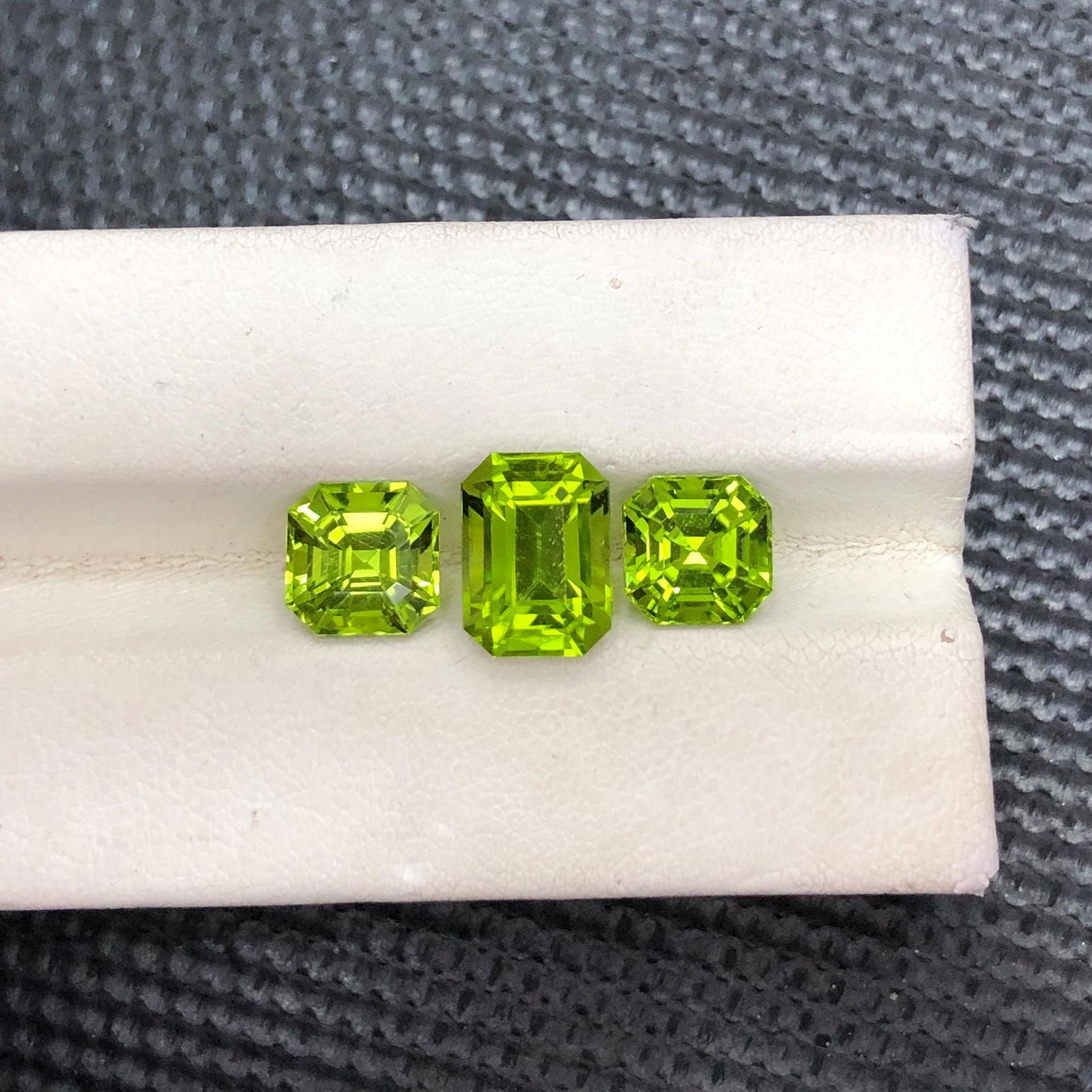 Apple Green Peridot Gemstone Set: Emerald & Asscher Cut, Sapat Valley - 6