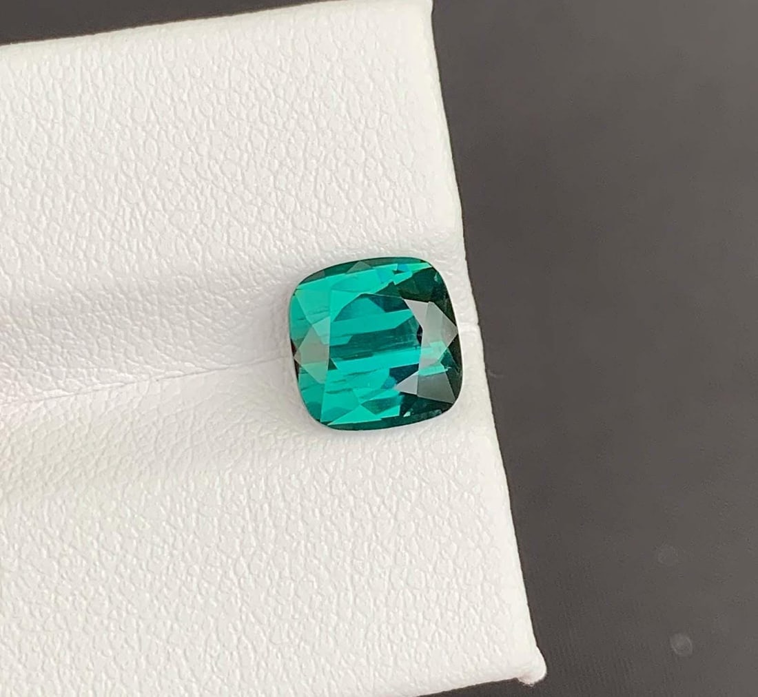 Cyan Blue Tourmaline Gemstone: Natural October Birthstone, Africa (2.73 CT) - 2