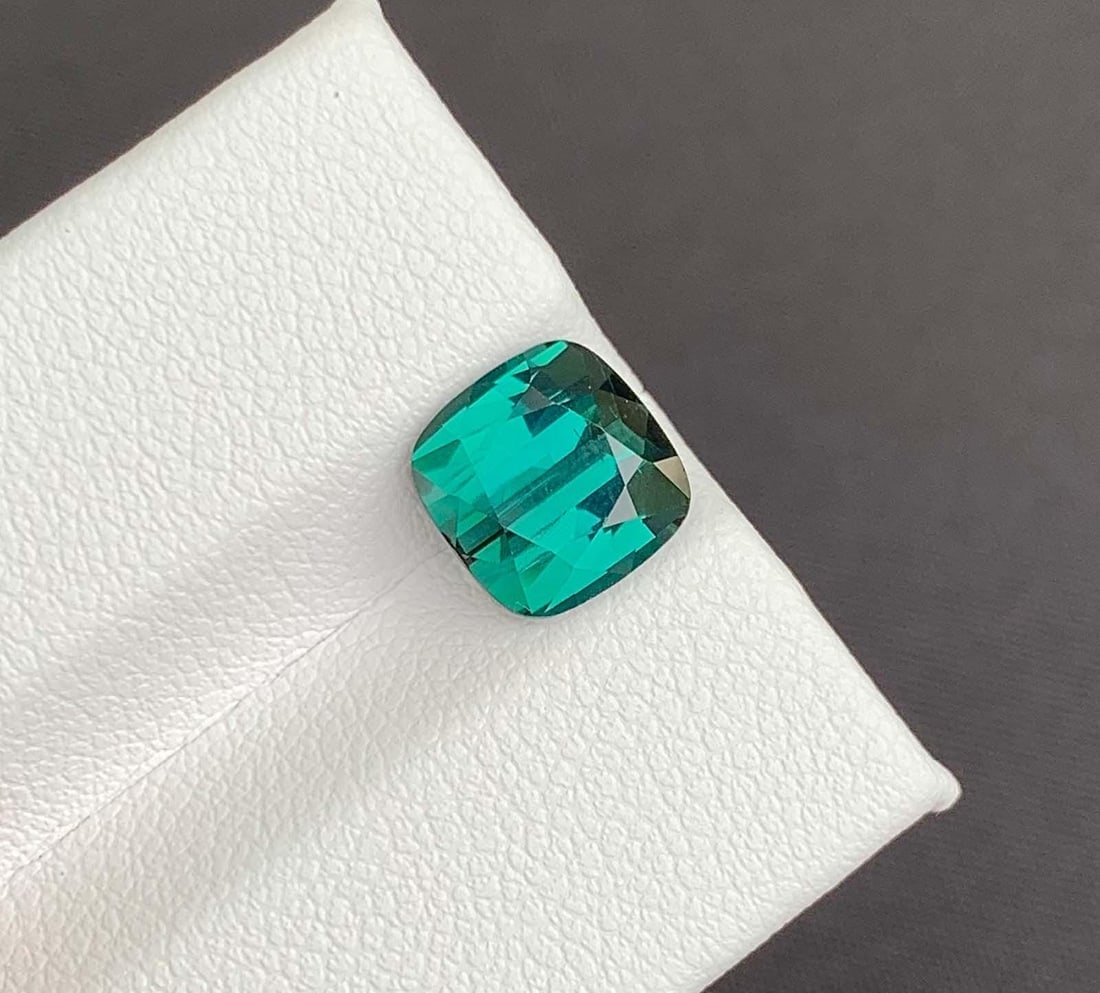 Cyan Blue Tourmaline Gemstone: Natural October Birthstone, Africa (2.73 CT) - 4