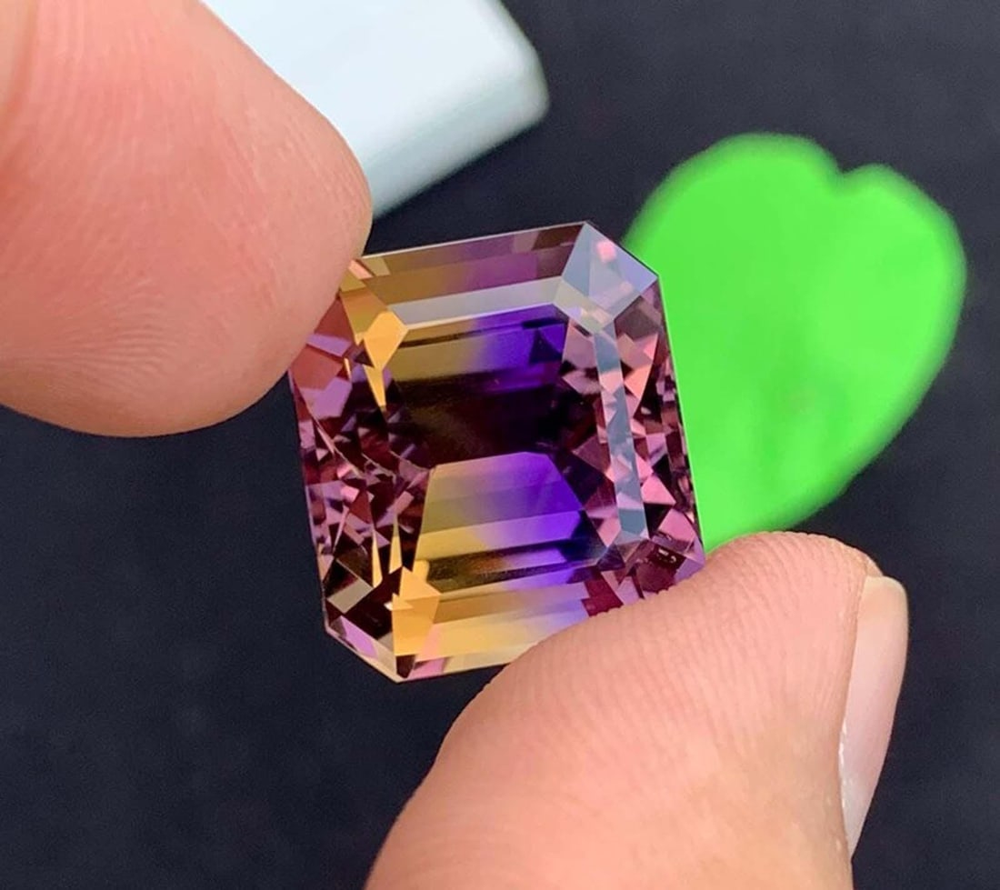 Emerald Cut Ametrine Gemstone: Royal Purple & Golden, February Birthstone - 2