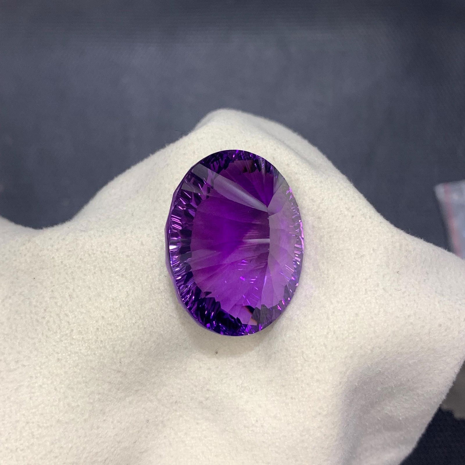 73.95 Carat Natural Amethyst Loose Gemstone: Fancy Oval Cut, Loupe Clean - 7