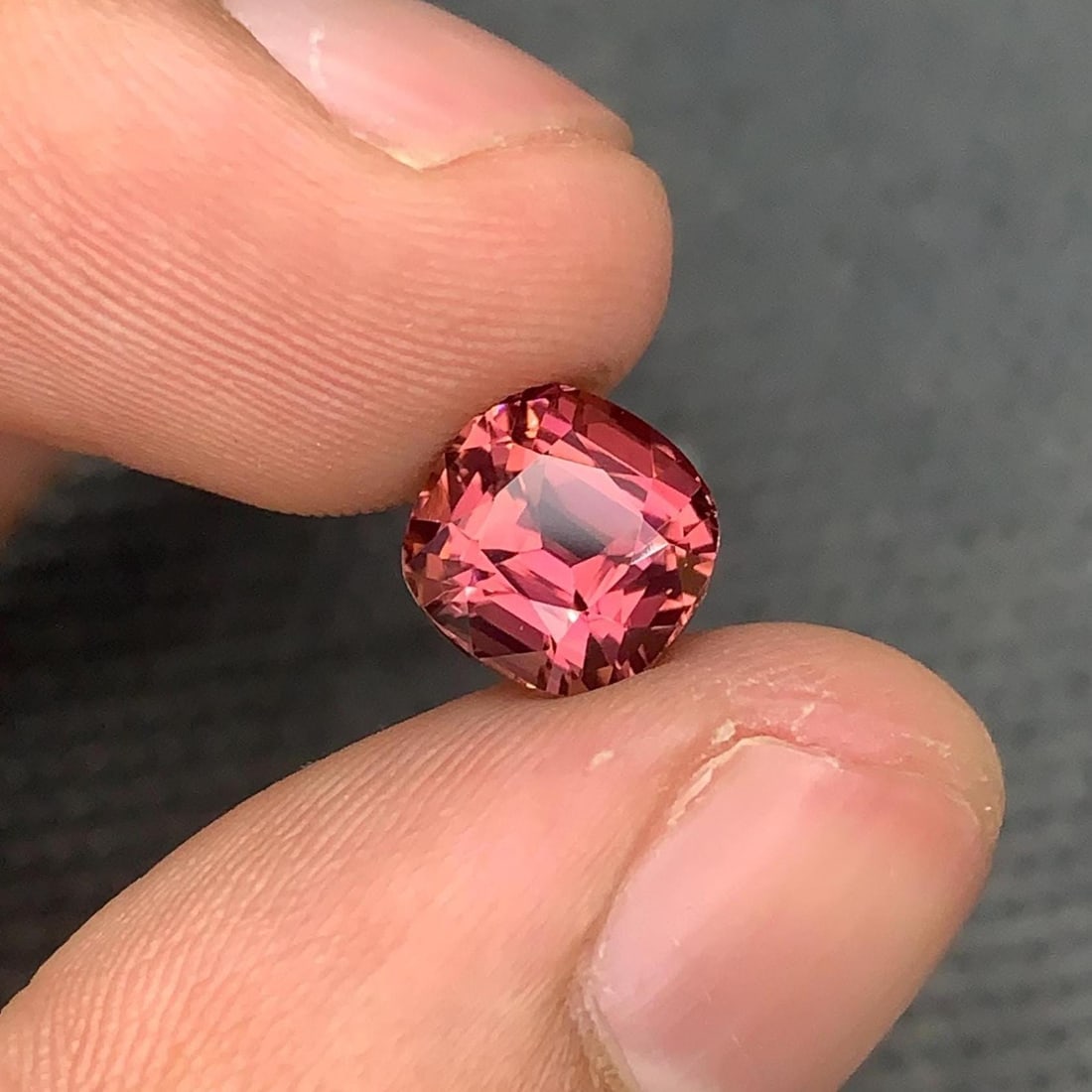 Hot Pink Tourmaline Gemstone: 2.64 Carat Cushion Cut - 8