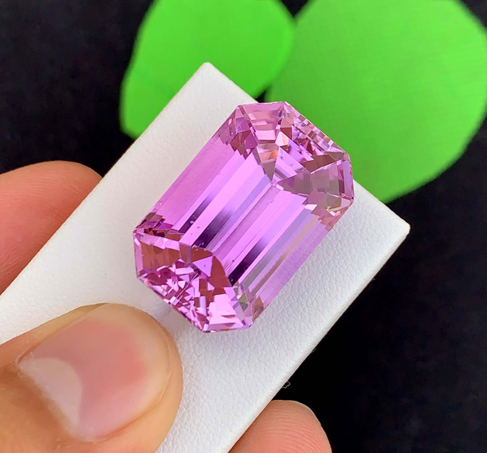 Natural Pink Kunzite Gemstone: 55.40 Carat Emerald Cut, November Birthstone - 6