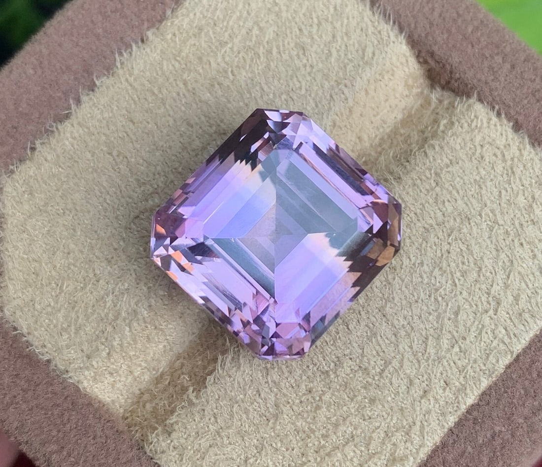 Natural Bi-Color Ametrine Gemstone: 26.30 ct Asscher Cut - 6
