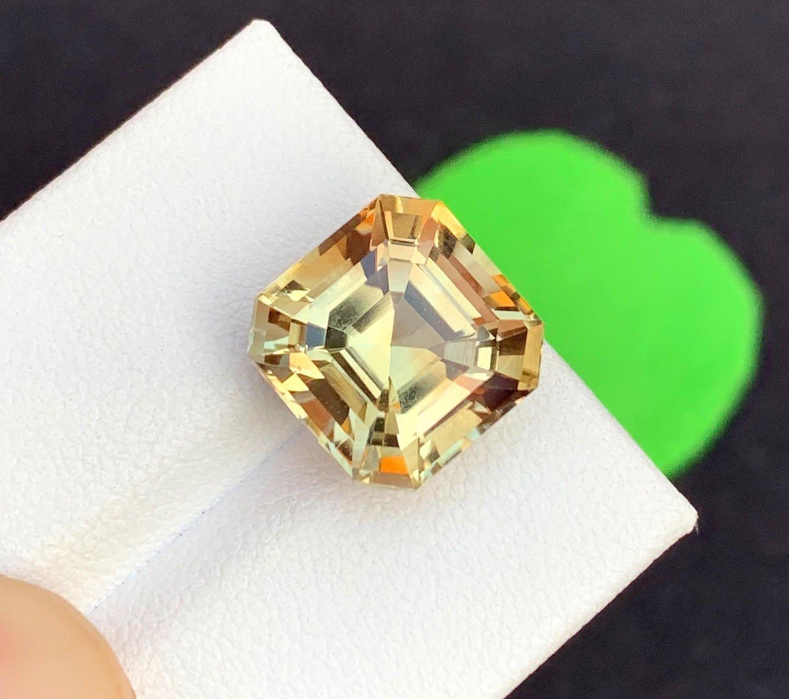 Natural Heliodor Gemstone: 9.19 Carat Asscher Cut Loose Stone - 2