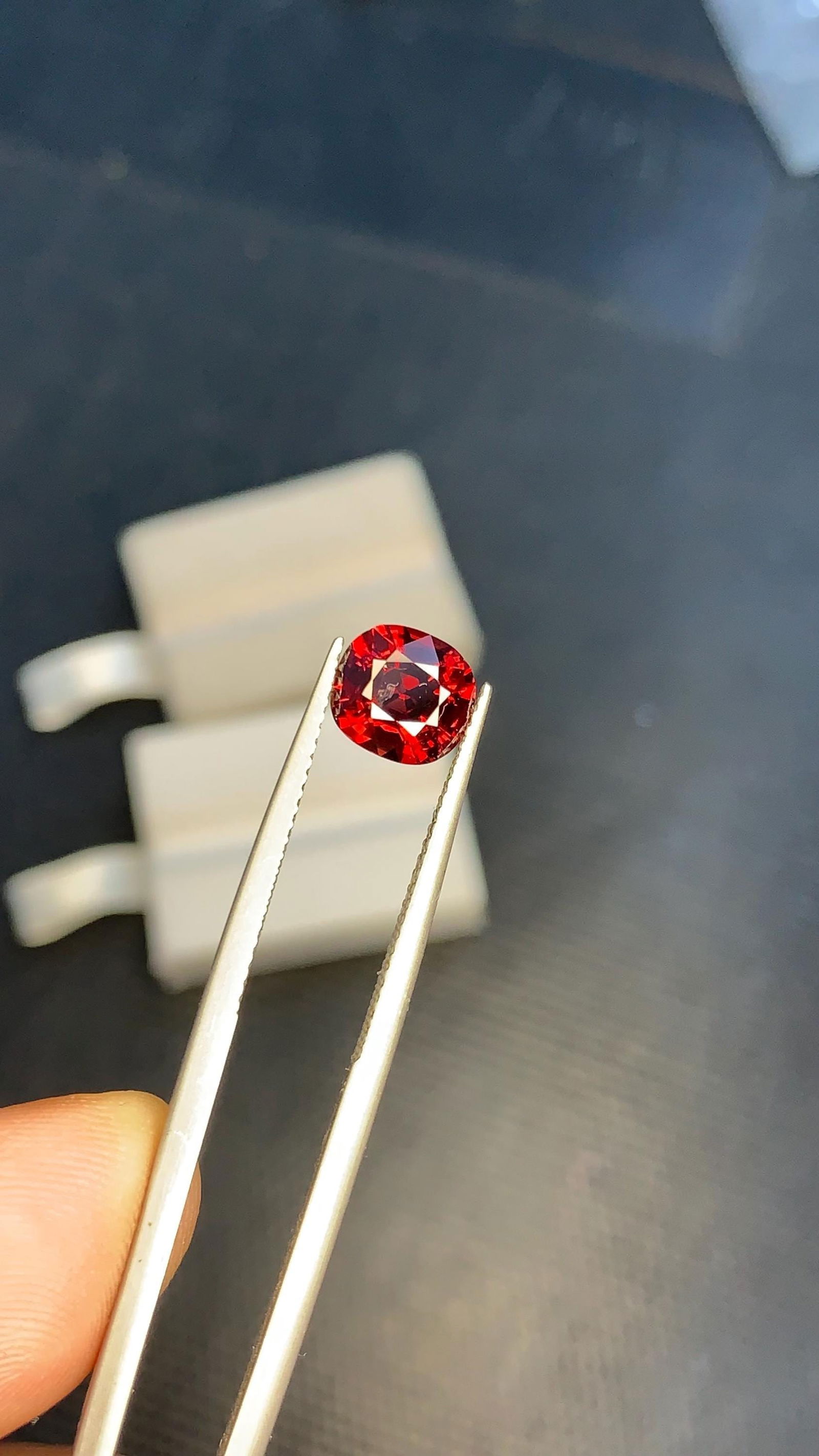 Burma Red Spinel Cushion Cut Gemstone For Wedding Jewelry- 1.87 Carat - 3