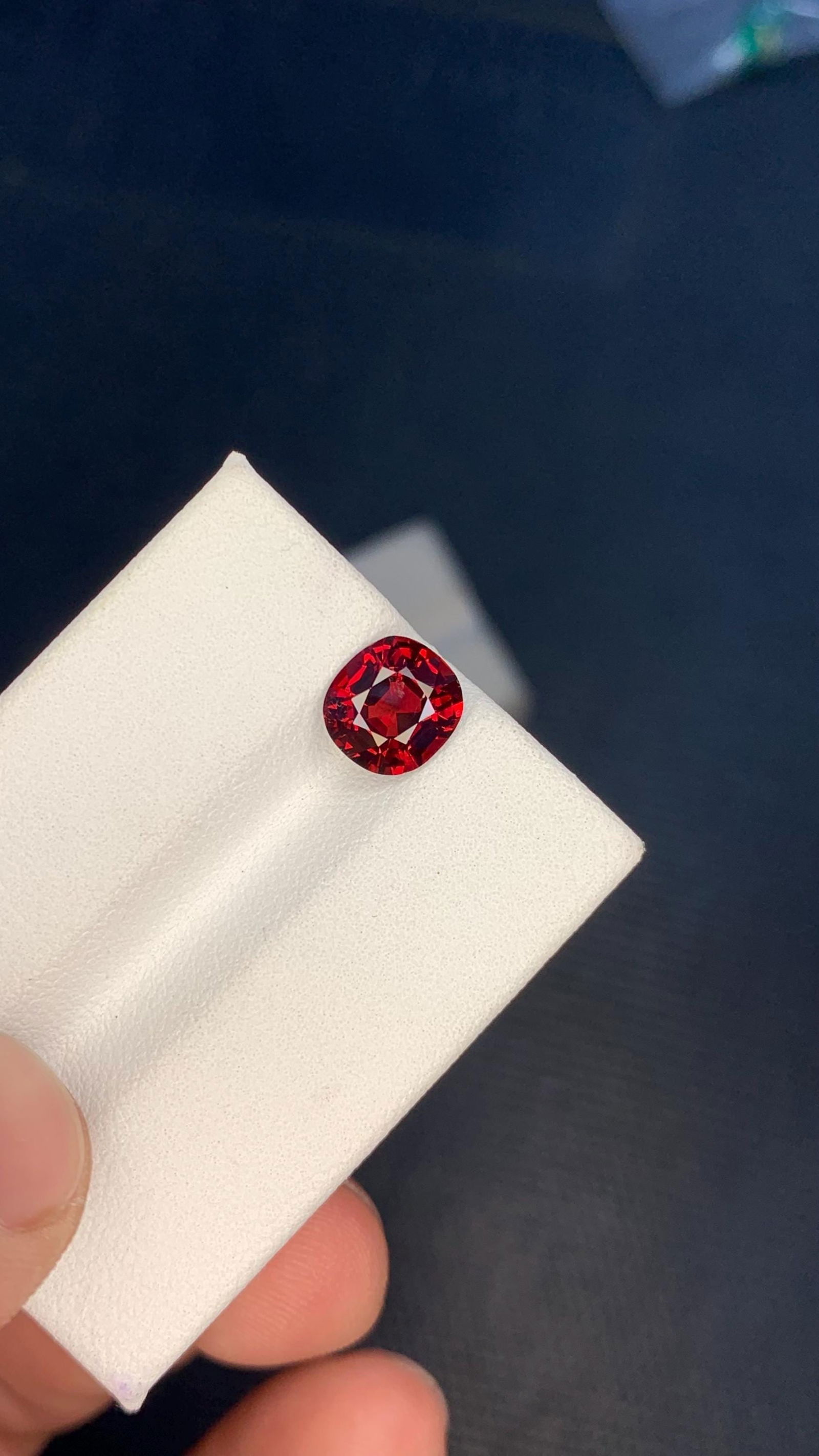 Burma Red Spinel Cushion Cut Gemstone For Wedding Jewelry- 1.87 Carat - 5