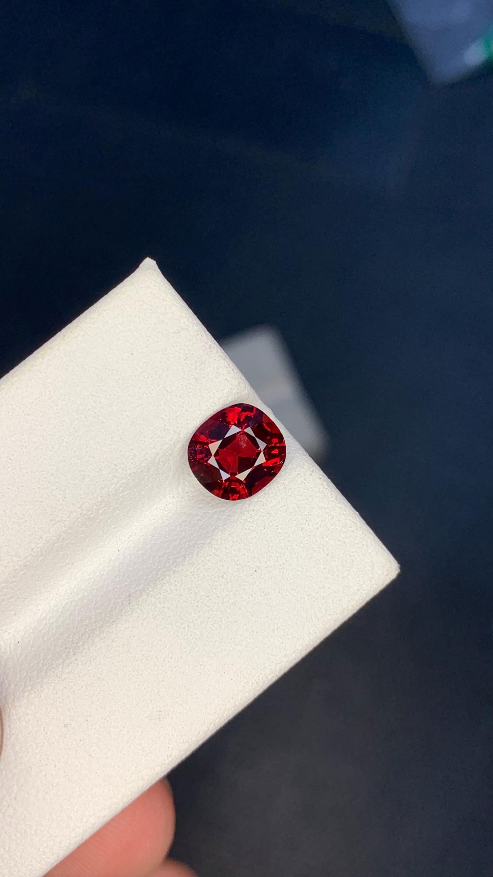 Burma Red Spinel Cushion Cut Gemstone For Wedding Jewelry- 1.87 Carat - 6