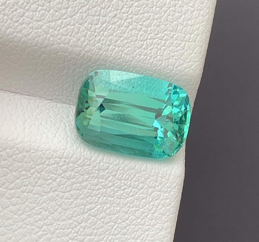Seafoam Blue Tourmaline Gemstone: Natural October Birthstone, Afghanistan (4.67 CT) - 3