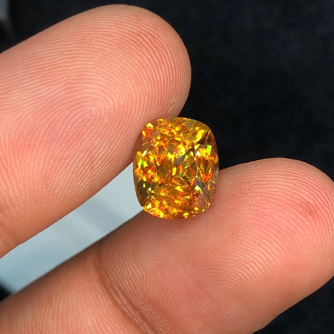 3.60 Carat Cushion Cut Sphene Gemstone: Natural Titanite, Zagi Mine - 2