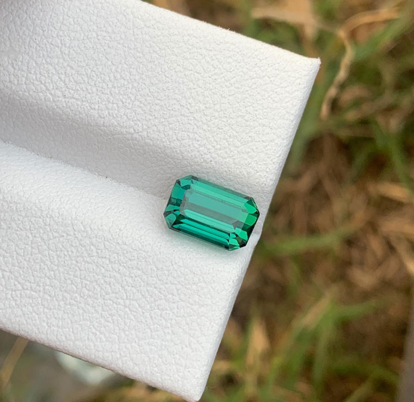 Bluish Green Tourmaline Gemstone, Flawless Cut (8 X 5.2 X 5 MM) - 3