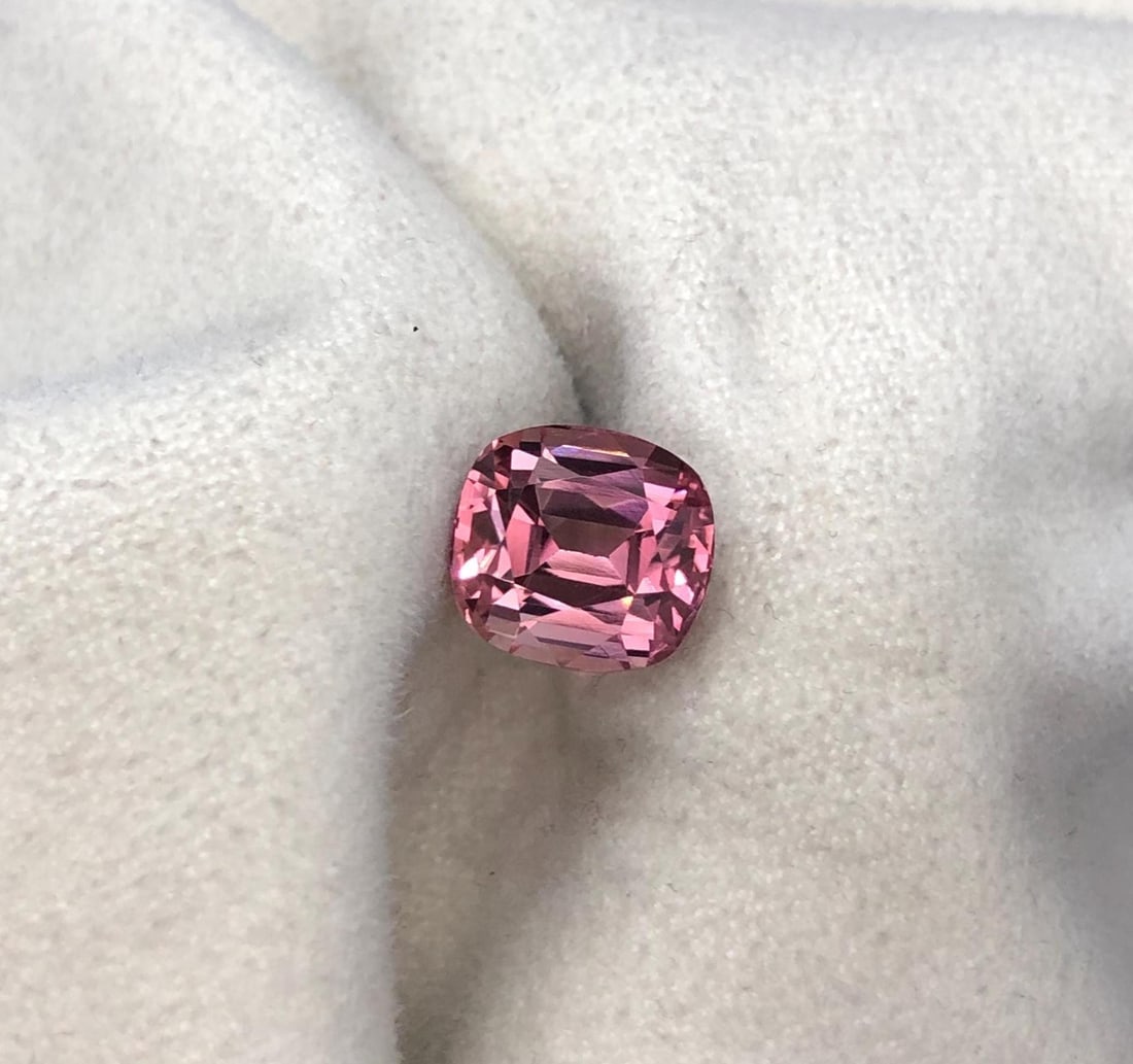 Hot Pink Tourmaline Gemstone: Natural Oval Cushion Cut (9x8.3x7.5mm) - 3