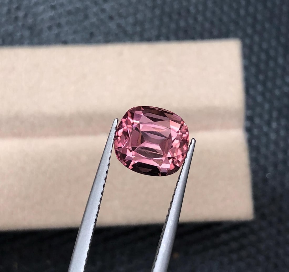 Hot Pink Tourmaline Gemstone: Natural Oval Cushion Cut (9x8.3x7.5mm) - 5
