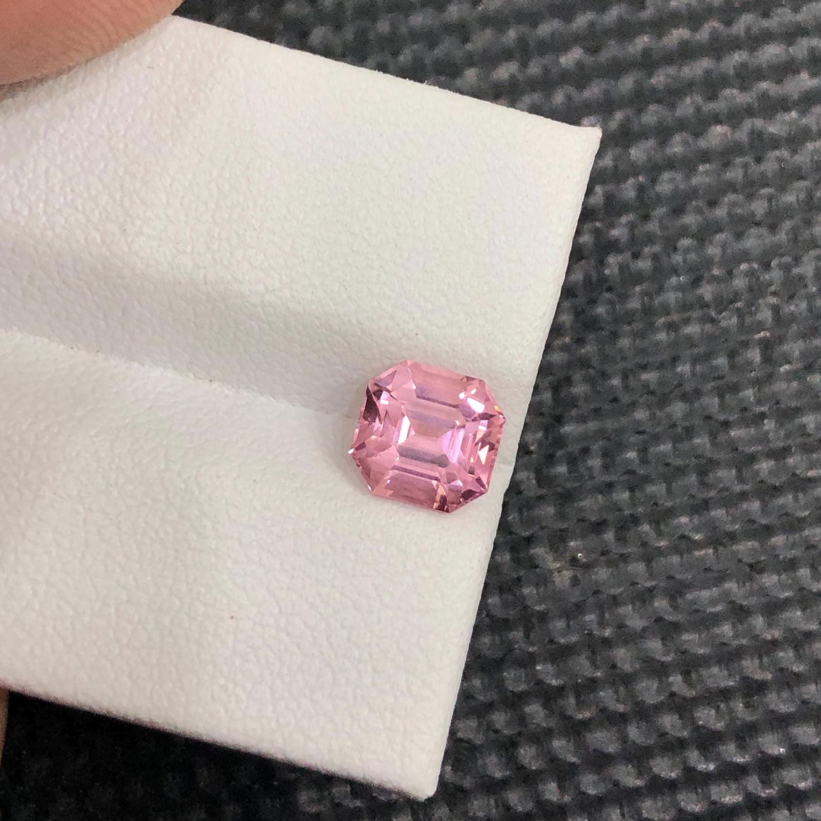 1.50 Carat Soft Pink Tourmaline Gemstone: Asscher Cut, Afghanistan - 2
