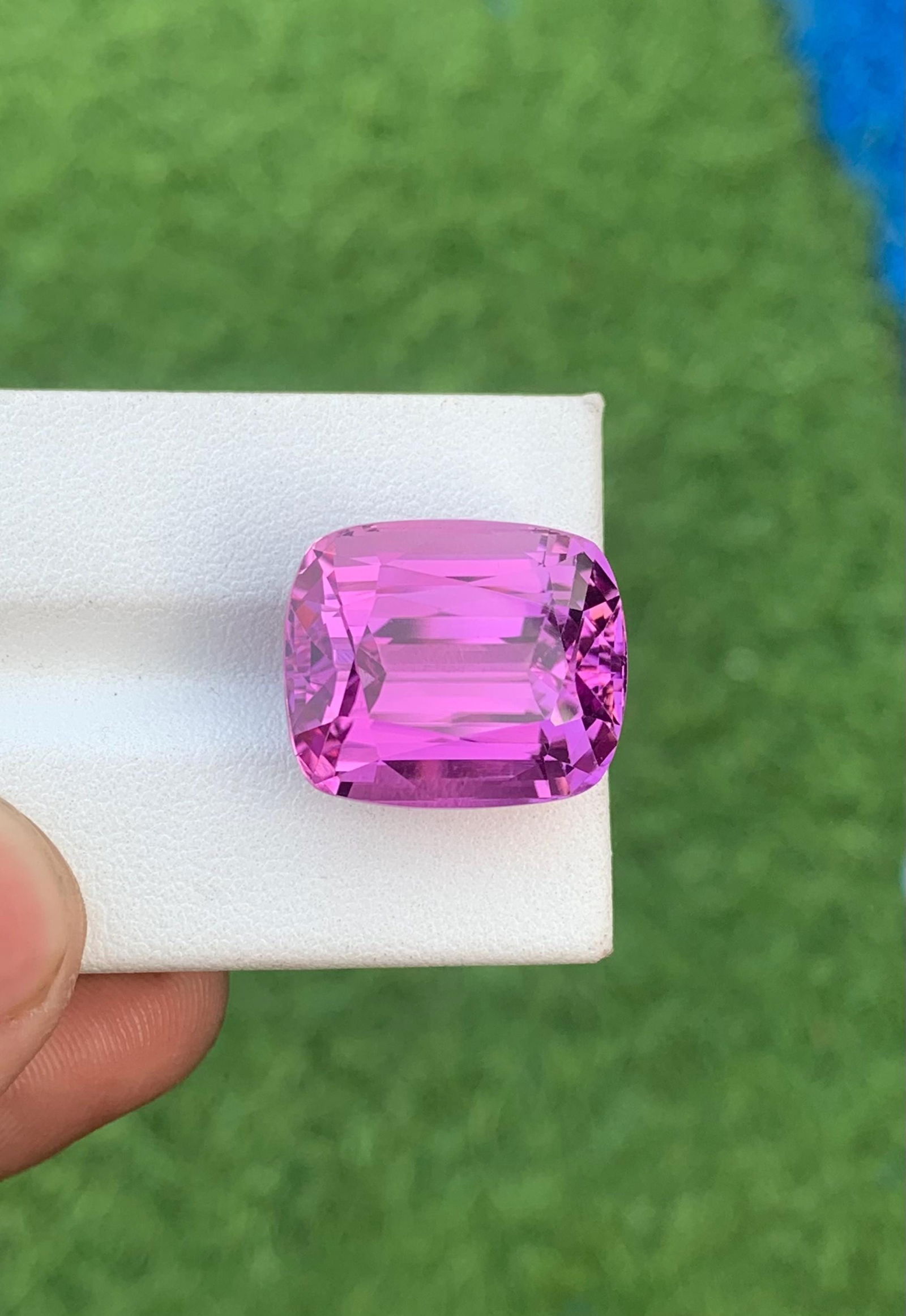 Purplish Pink Kunzite Gemstone, 29.92 Carat Cushion Cut - 2