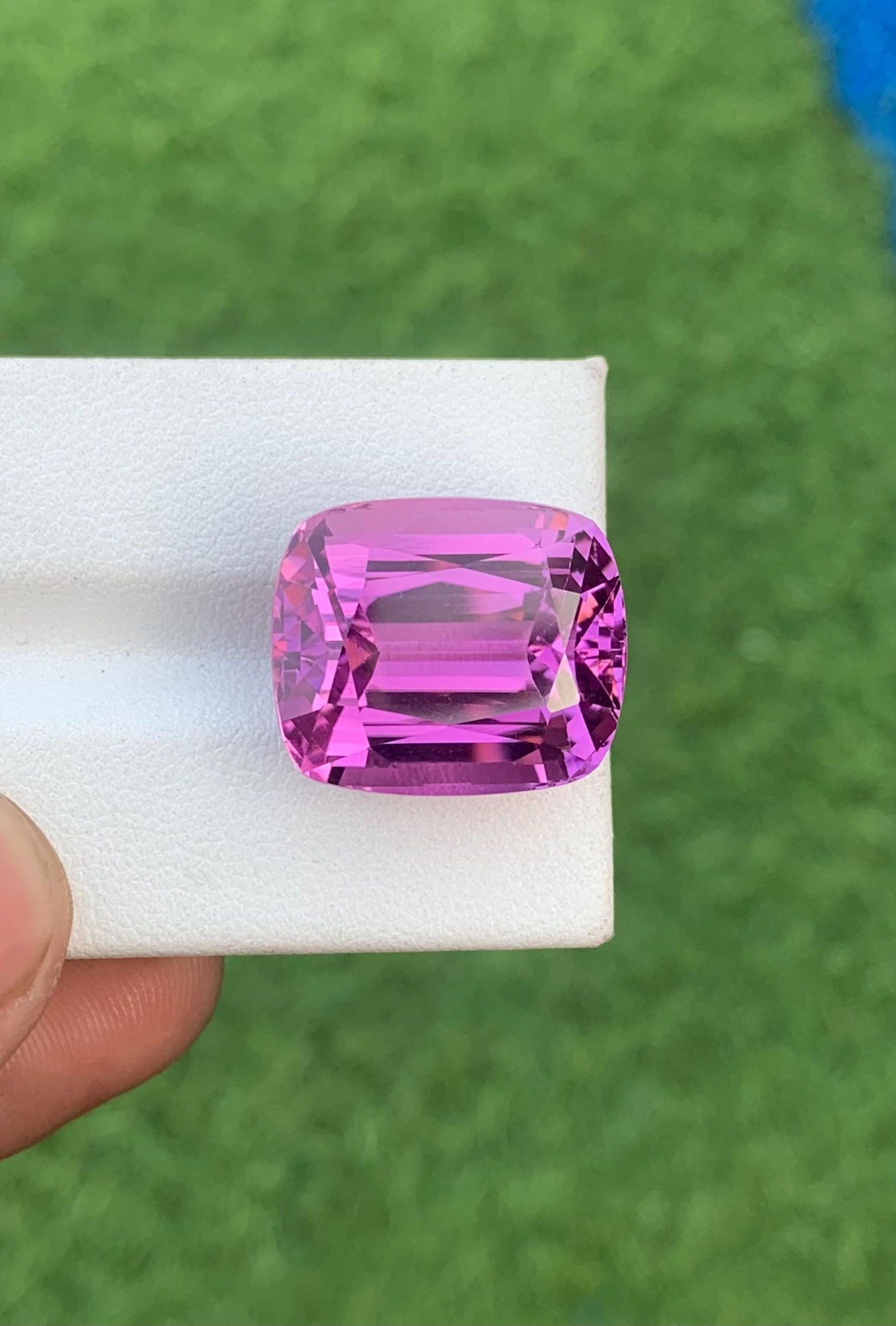 Purplish Pink Kunzite Gemstone, 29.92 Carat Cushion Cut - 9