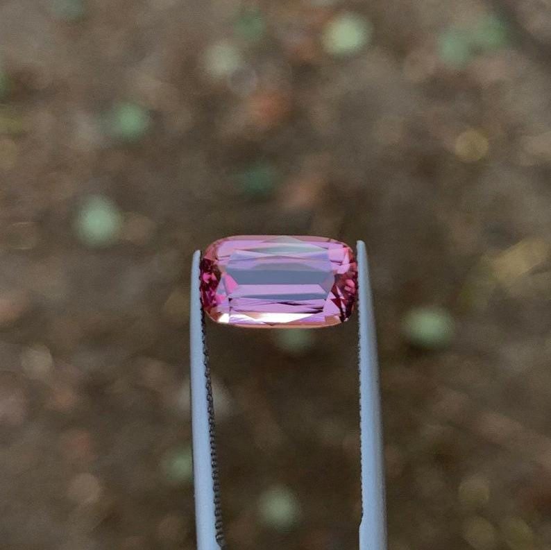 Pink Tourmaline Gemstone: 3.60 Carat Cushion Cut, Natural Afghanistan Stone - 2