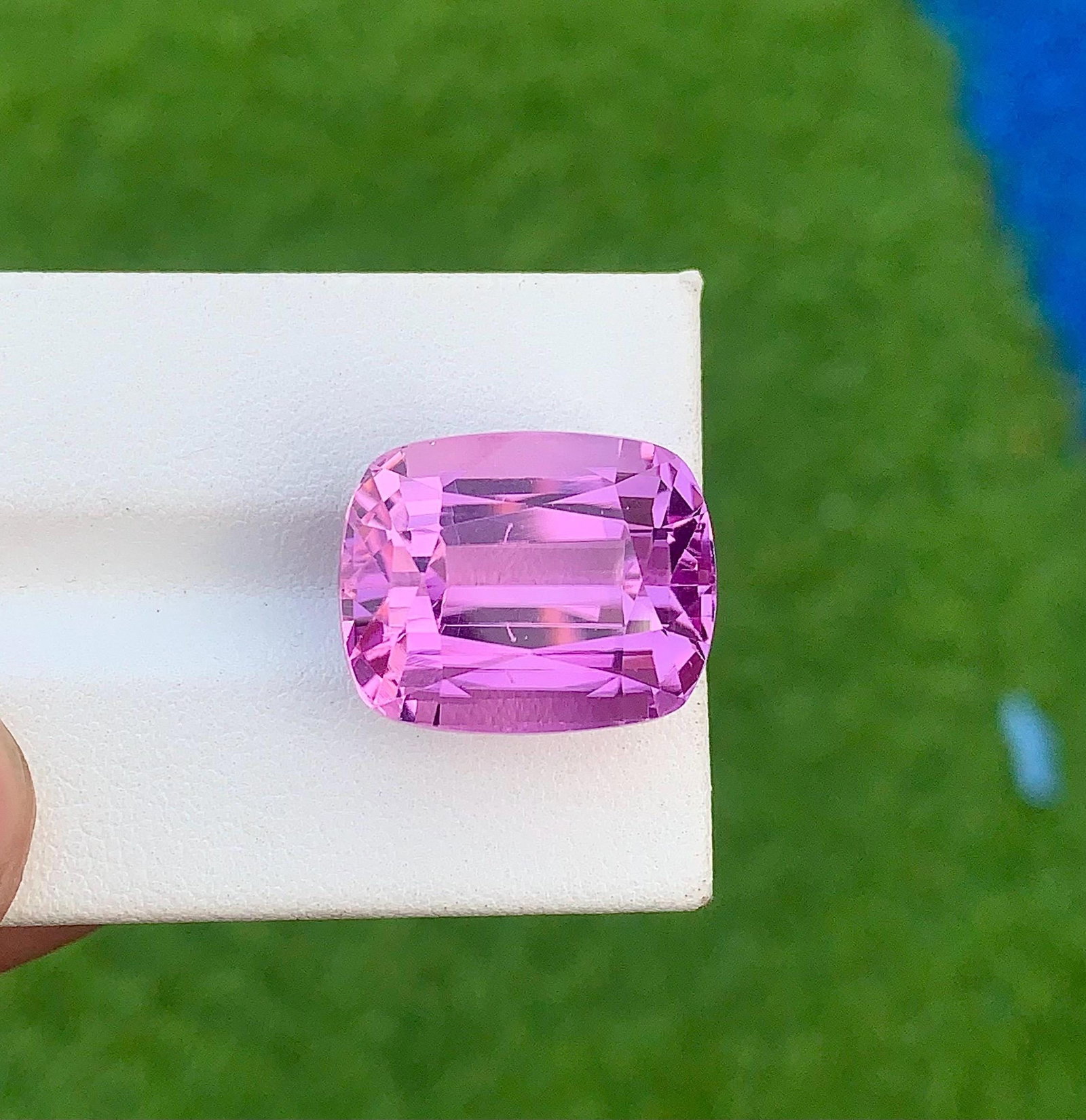 Purplish Pink Kunzite Gemstone, Cushion Cut Stone From Afghanistan, 26.850 Carat - 11
