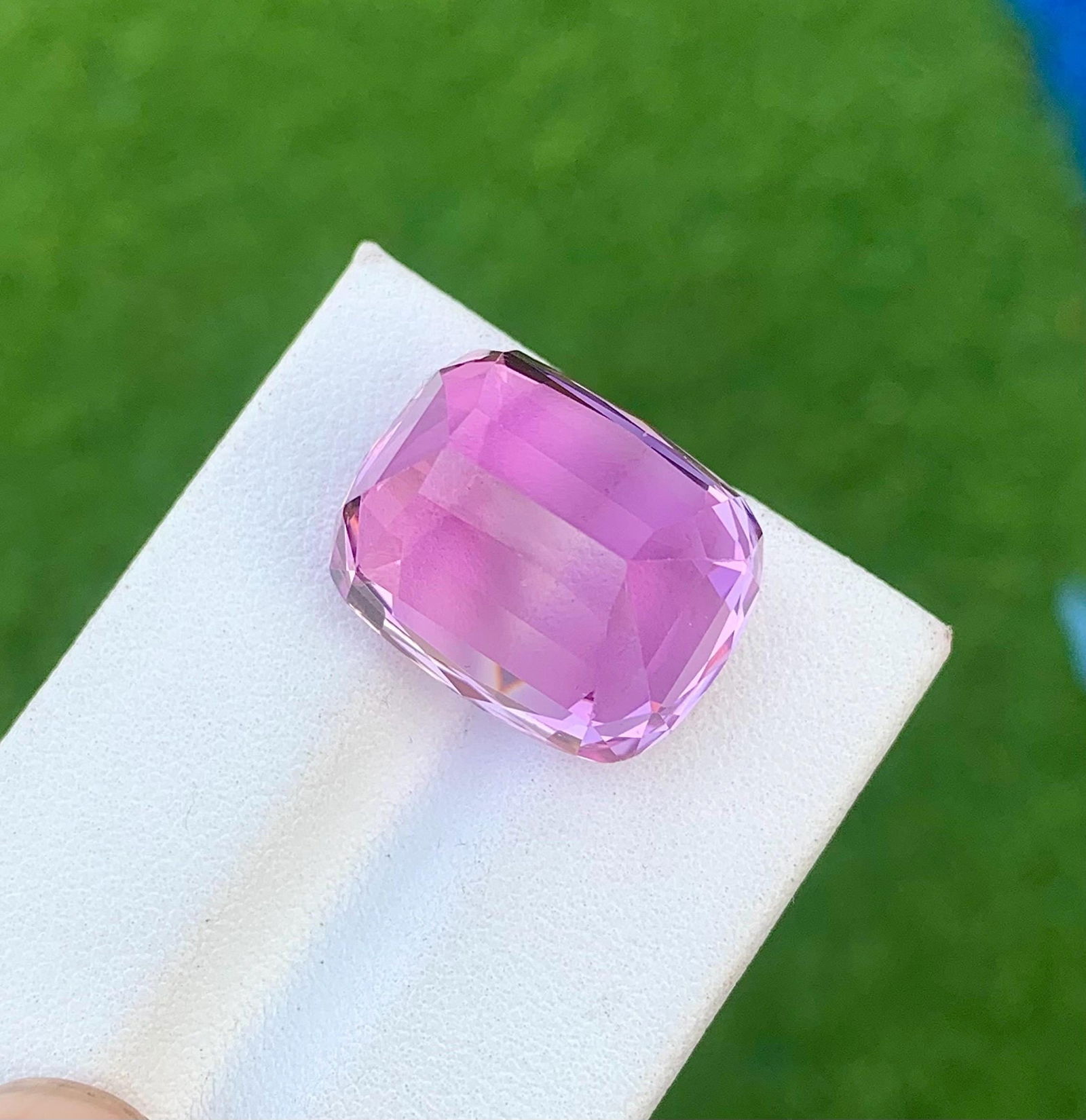 Purplish Pink Kunzite Gemstone, Cushion Cut Stone From Afghanistan, 26.850 Carat - 8