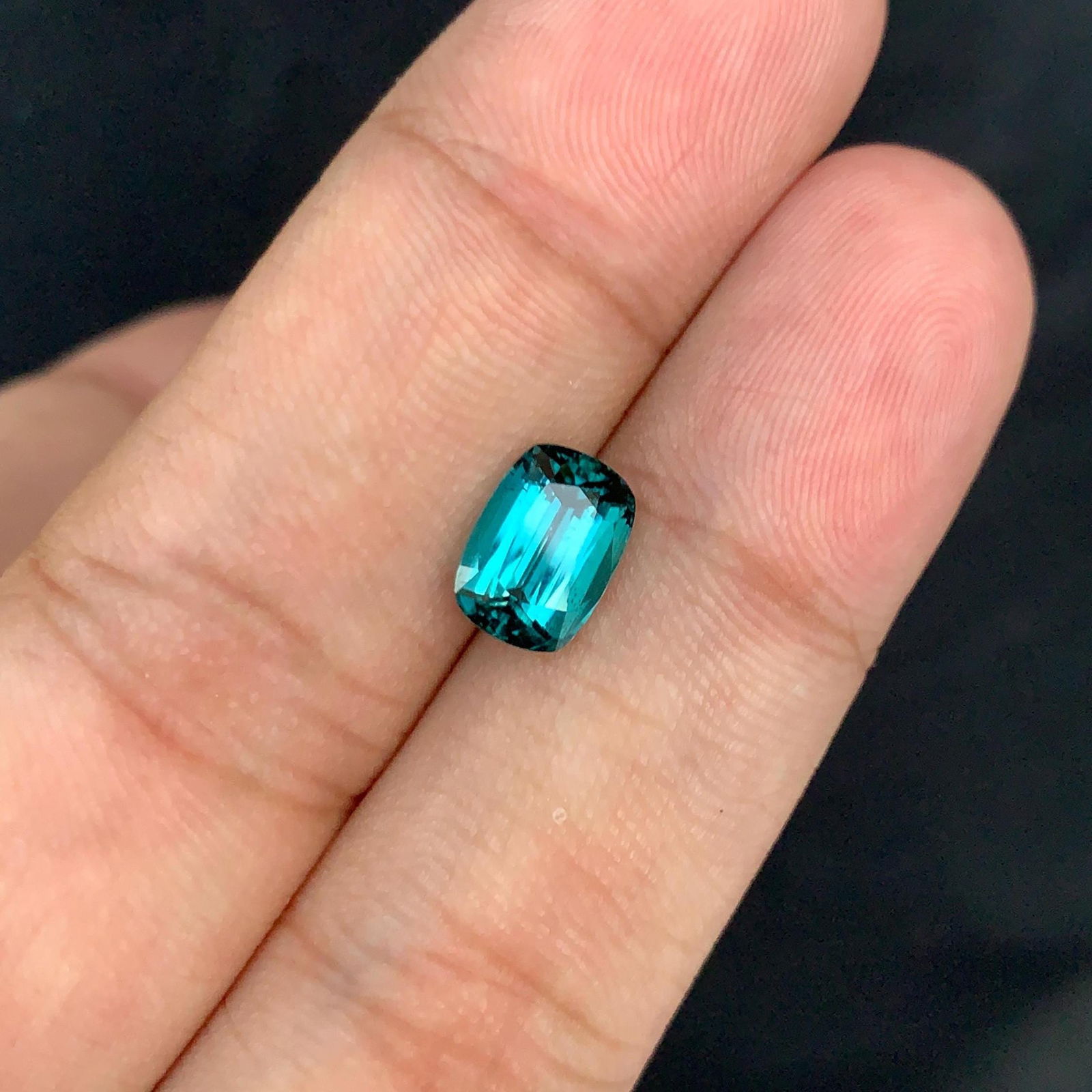 Indicolite Tourmaline Gemstone: 2.50 Ct Cushion Cut, Afghanistan - 2