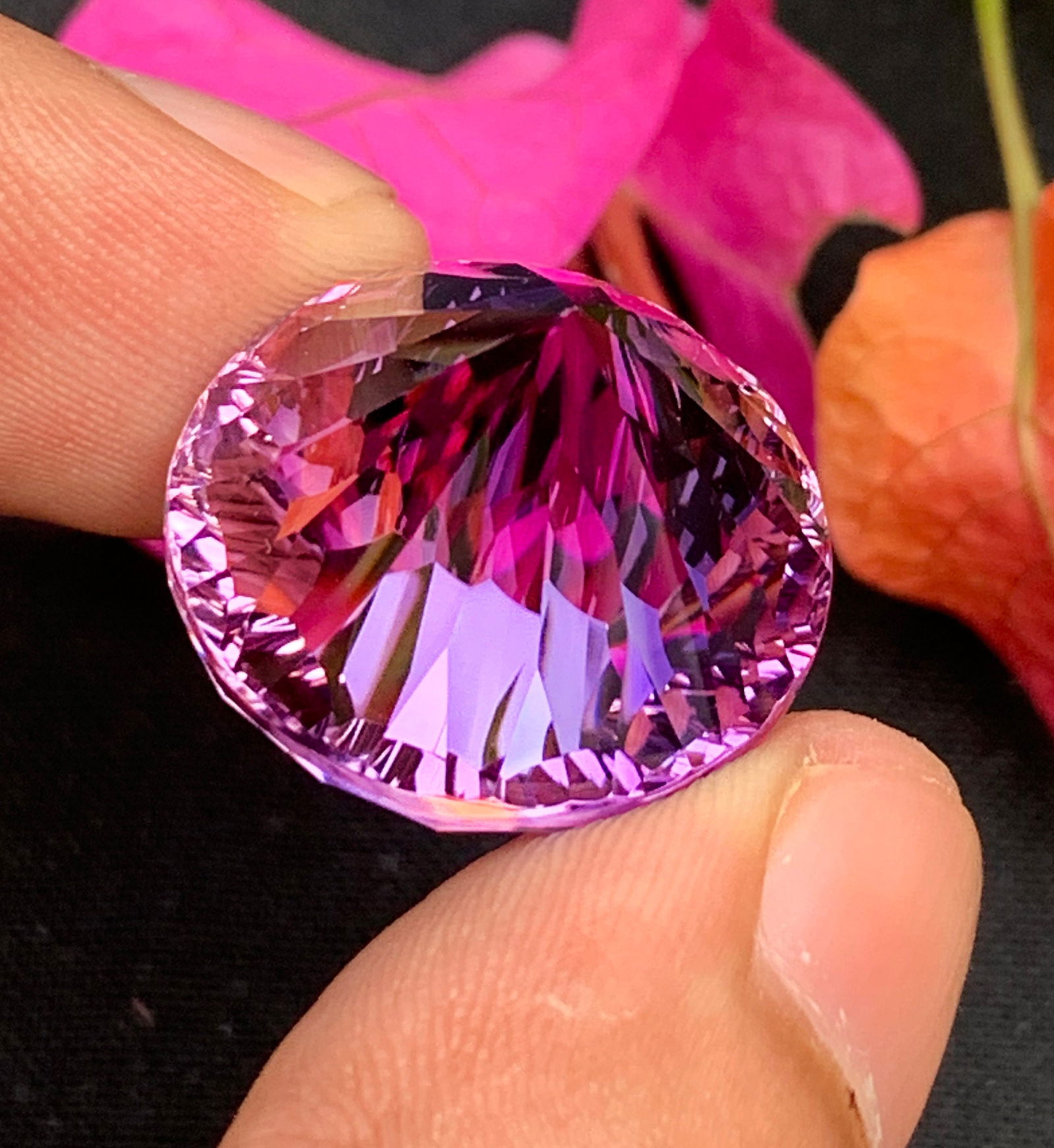 33.75 Carat Natural Amethyst Gemstone: Round Brilliant Cut - 5