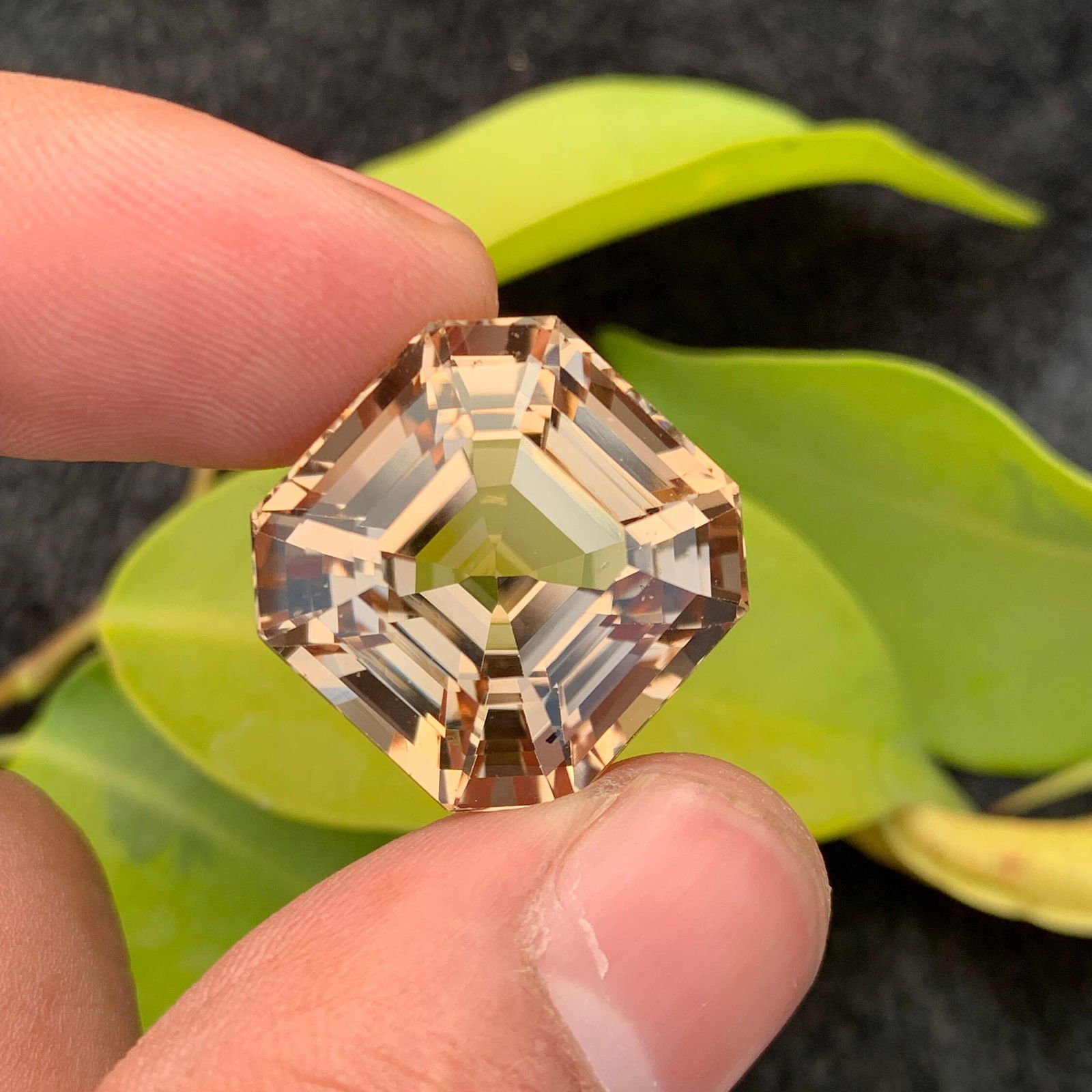 Sherry Topaz Gemstone: 46.55 CT Asscher Cut, Loupe Clean - 2