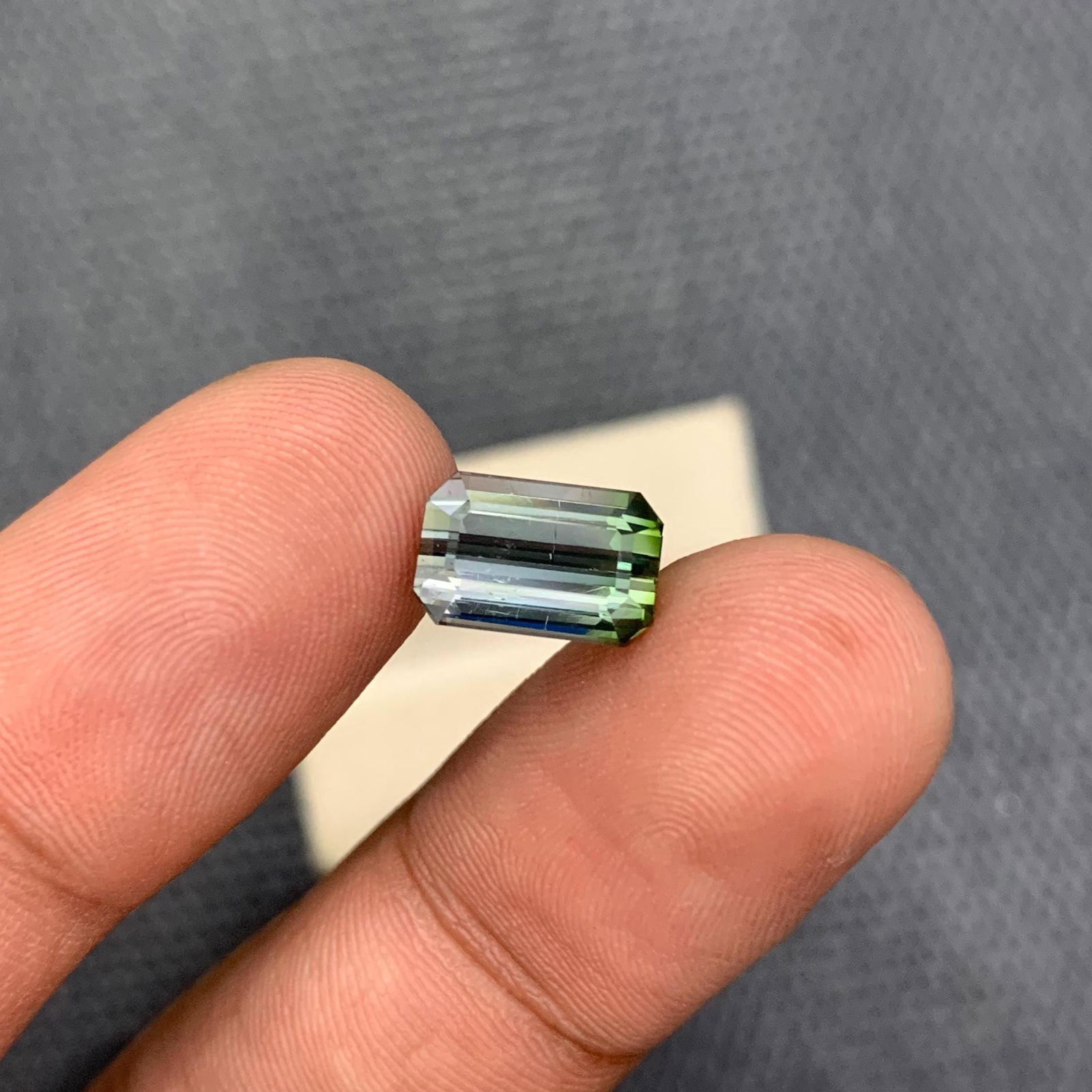 Bi-Color Tourmaline Gemstone: 3.75 Carat Emerald Cut, Afghanistan - 4