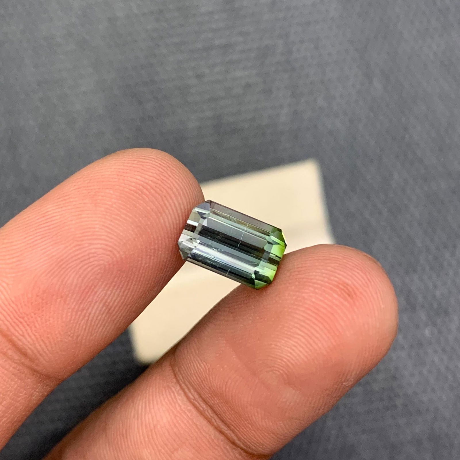 Bi-Color Tourmaline Gemstone: 3.75 Carat Emerald Cut, Afghanistan - 6